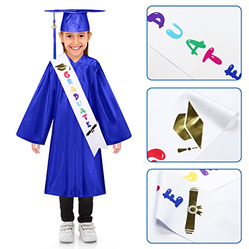 Robe de c?�r?�monie de remise de dipl?�me ?� pompons pour enfants et maternelle brillante pour 