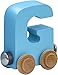 Maple Landmark NameTrain Pastel Letter Car G - Made in USA (Blue)
