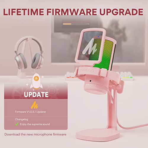 Maono Gaming Microphone, Usb Condenser Mic With Noise Cancellation, Rgb Lights, Mute, Gain, Monitoring For Streaming, Podcast, Twitch, Youtube, Online Chat, Pc Desktop Computer Mic For Ps5 #TOP1