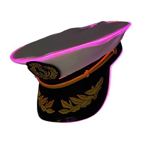 jiingekk Cotton LED Lighted Hat With Captain Embroidery For Stylish Nighttime Fun And Fashionable LED Hat