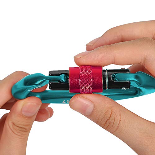 mewmewcat fivela de escalada,Mosquetão de escalada profissional 25KN Portão de travamento de parafus