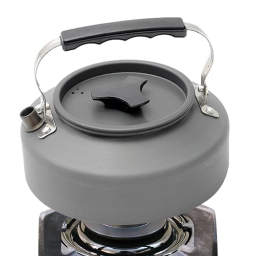 Bouilloire De Camping En D'aluminium – Cafetière À Thé De Camp | Bouilloire À Eau Pour Feu Ďe Camp Ouvert | Batterie Đe Cuisine Portable Ultralégère Pour Randonnée, Pique-nique, Voyage, Survie