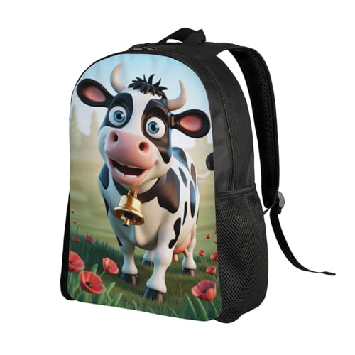 Comfort Fit Unisex Dairy Cow Pasture Bell Backpack Durable for Daily Commute & Travel Adventures 16 Inch2