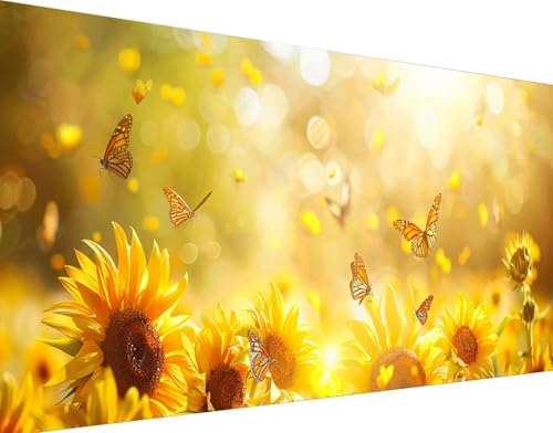Diamond Painting Fleur 5D avec Tournesol 60x120cm pour Loisirs Créatifs Adulte