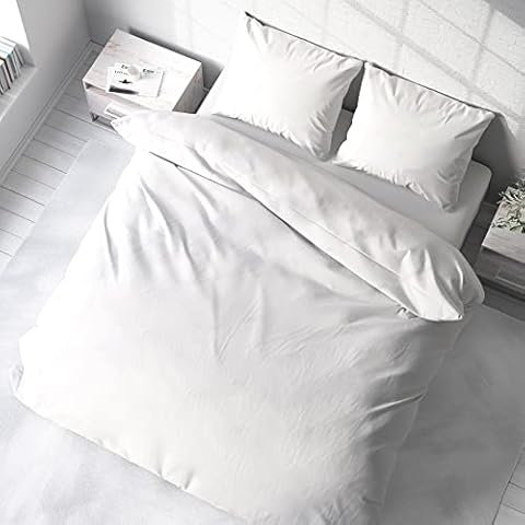 Kotton Culture 100% Egyptian Cotton Duvet Cover With Two Pillowshams, 600-Thread-Count King Size Quilt Cover (225 cm x 220 cm), Luxurious Soft Sateen Cozy European Duvet Bedding (White) Cover