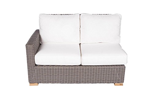 Royal Teak Collection SB2L Sanibel Teak Sectional Couch Two-Seat Section