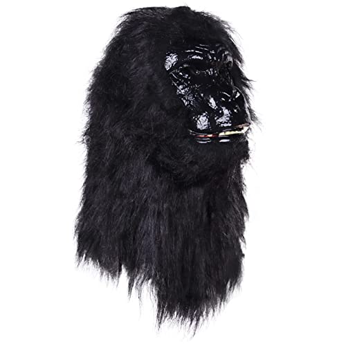 Makeatree Halloweeen Gorilla Movable Mouth Mask Latex Black Chimpanzee Full Head Mask For Cosplay Costume Prop #TOP1