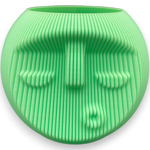 Vase Sleepy Face - Vert pomme - Vase amusant avec visage - Rond