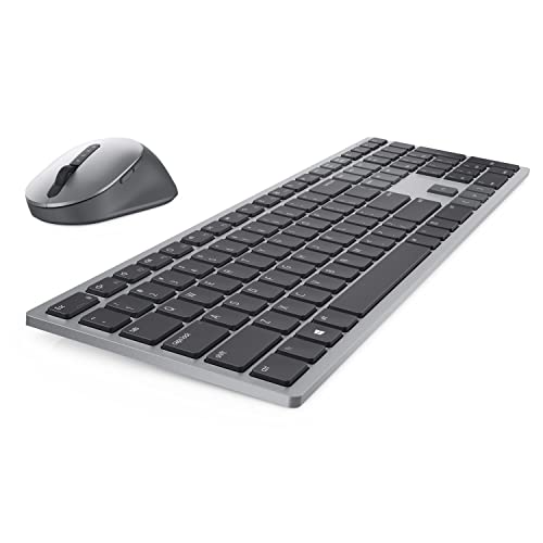 Dell KM7321W Clavier RF sans Fil + Bluetooth QWERTZ Allemand Gris, Titane