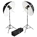 Produktbild Interfit Badger Beam 60 W AC/DC COB LED Licht 2 Kopf Regenschirm Kit mit Ständer & Tasche für Foto & Video