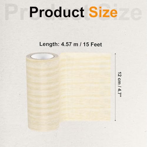 Image of PATIKIL Wood Grain Tape 4.7 inch x 15 Ft, Self-Adhesive Wood Texture Repair Tape Realistic Wood Effect Contact Paper Patch for Furniture Cabinets Floor Walls Home Decoration, Light Yellow Oak