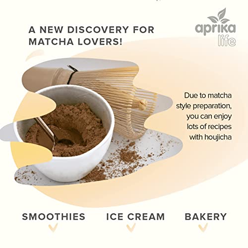 Ceremonial Matcha + Hojicha Green Tea Bundle - Organic Matcha Green Tea Powder 100G/3.5Oz And Japanese Origin Roasted Green Tea Powder 100G/3.5Oz - By Aprikalife #TOP7