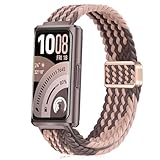 YealRed Nylon Cinturino per Huawei Band 11/11 Pro, Fibbia scorrevole regolabile, Cinturino Sportivo Elastico Magnetico, Uomini e Donne Compatibile con Huawei Band 11 Pro/11 (Viola fumé)