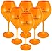 Veuve Clicquot 6x Yellow Trendy Champagne Flutes Polycarbonate Acrylic Poolside Glasses Goblets (Small Edition)