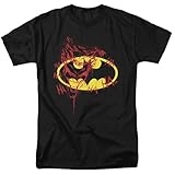 Popfunk Batman Logo Joker Graffiti T-Shirt, Black (Large)