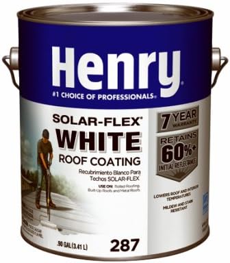 Henry HE287SF046 1-Gallon SolarFlex Elastomeric White Roof Coating - Quantity 4