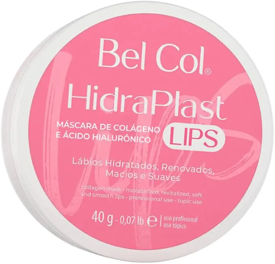 Bel Col Máscara De Colágeno e Ácido Hialurônico Labial Hidraplast 40g