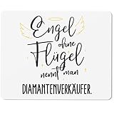 JUNIWORDS Mauspad Mousepad, Engel ohne Flügel nennt Man Diamantenverkäufer (5158877)