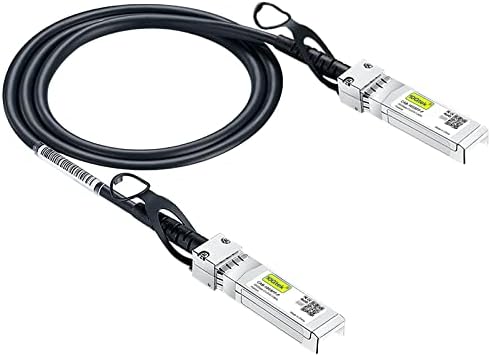 10Gtek SFP+ DAC Twinax Cable, 10G SFP+ to SFP+ Direct Attach Copper Patch Passive Cable for Cisco SFP-H10GB-CU0.5M, Ubiquiti UniFi UC-DAC-SFP+, TP-Link TL-SM5220-0.5M, Fortinet and More, 0.5-Meter