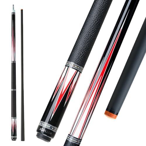KONLLEN Carbon Fiber Pool Cue Stick Low Deflection Hand-Made Inlay Billiard Cue Ultra-Smooth Professional Feeling Billiard Pool Cue Sticks for Adults