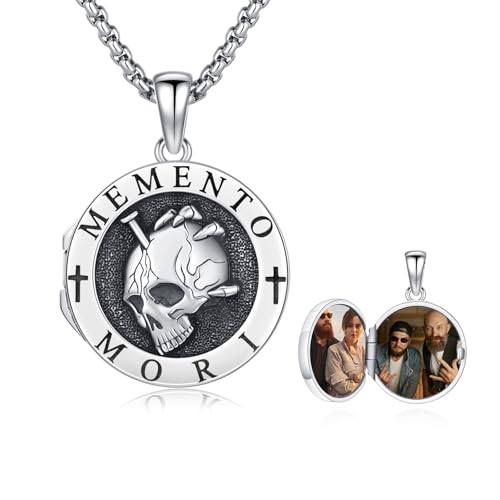 Chaîne avec pendentif photo collier argent 925 médaillon homme femme