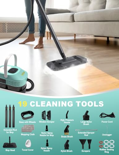 Steam Mop, 19 in 1 Detachable Steam Cleaner, 54OZ Tank, 10S Heat-up - image 5