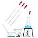 Luckkyme 5PCS Glass Pipettes Set, 1ml, 2ml, 3ml, 5ml, 10ml, 2 Rubber Bulbs, 2 Glass Stir Sticks