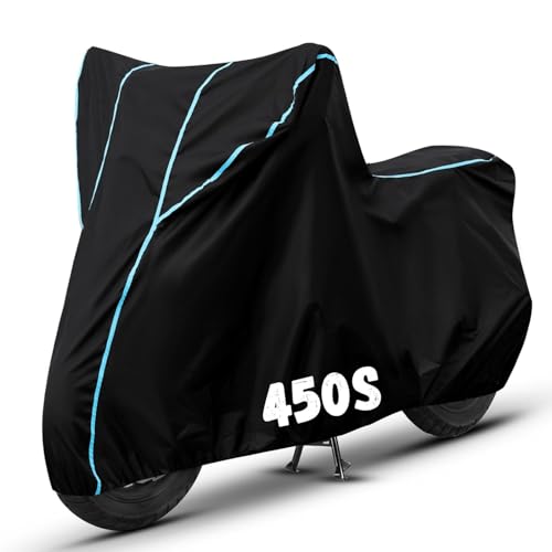 Image of Bike Cover for 450S 100% Waterproof, Dustproof & Scratch Resistant| Fully Bottom Elastic UV Resistant Heavy Duty Body Cover | All Weather Outdoor Use