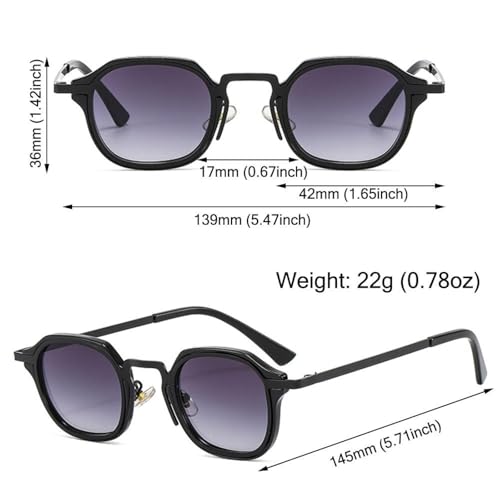 Lunettes de soleil rétro de style punk avec structure métallique robuste - 2