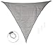 Royal Gardineer Tendalino Caravan: Vele da Sole per terrazzo e Giardino, Triangolare, 3 x 3 x 3 m, Grigio (Fornitore di Ombre Campeggio)