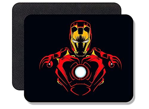 Image of ZORI Avengers - Ironman Gaming Mouse Pad - Computer Laptop PC| WFH Office | Anti-Skid, Anti-Slip, Rubber Base | Avengers Superhero | (Ironman 01 BLACKBG)
