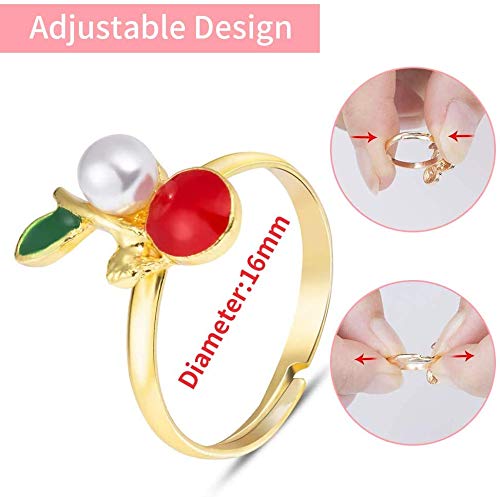 NC NC Kinderringe Mädchen, Kinder Ringe Set, 36 Stück Einstellbare Ringe funkeln mit Herzform Vitrine, Verstellbare Bunte Fingerringe Prinzessin Schmuck Fingerringe