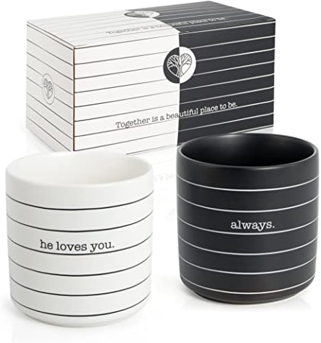Bild von WeddingTree 2er Set Partner Tasse - Geschenk Hochzeit - Tassen für Paare zu Hochzeit Verlobung Hochzeitstag - Hochzeitsgeschenke für Brautpaar - Partnertassen