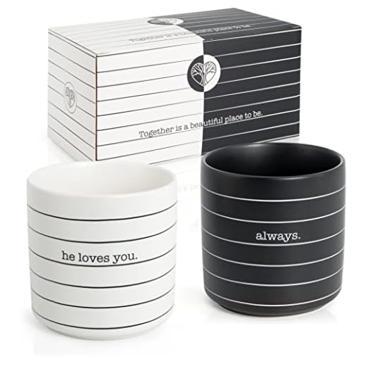 WeddingTree Juego de 2 Tazas para Parejas - Regalo de Boda - Tazas para Parejas para el día de la Boda - Regalos de Boda para los Novios - Tazas para Parejas