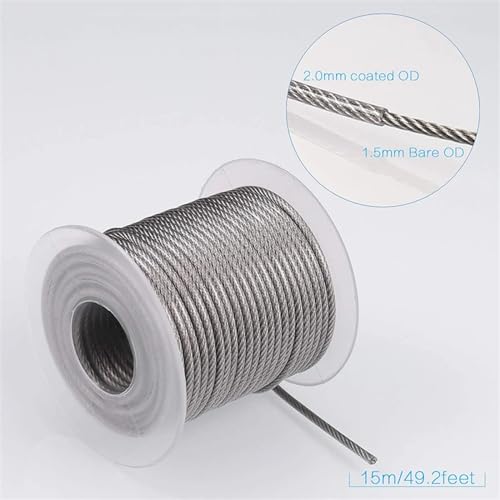 Kit de cable de acero anti-caídas con tornillos para metálica 4