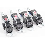 4x Automatik Spanngurt mit Aufrollfunktion | Gurtbreite 25mm- Länge 3 Meter