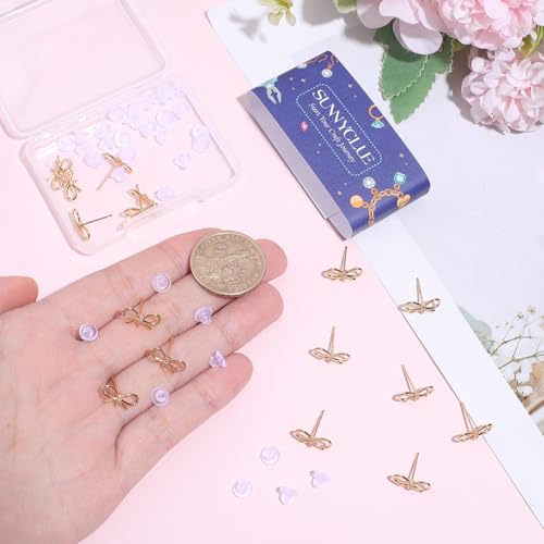 Accesorios para pendientes con lazo de oro de 18 quilates 4
