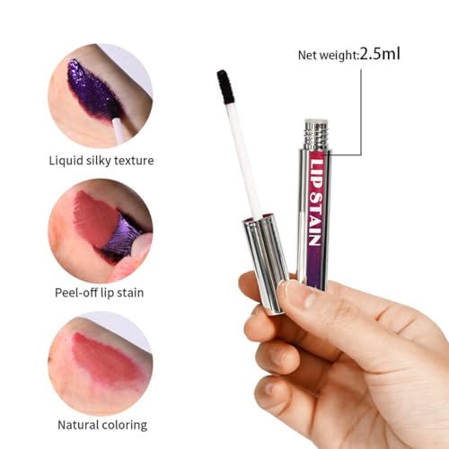 Baorder 3PCS Peel Off Lip Liner Stain, Matte Peel Off Lip Gloss, hochpigmentierte lang anhaltende Lip Stain Peel Off, Peel Off Lip Tint Stain Non-Stick Liquid Lipstick Lip Stain Liner