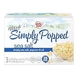 Jolly Time Simply Popped, Vegan, Dairy Free Microwave Popcorn, 3oz Sharing Bag, 3 Bags Per Carton (Simply Popped Sea Salt, 3 Ounce (Carton of 3))
