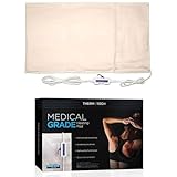 Professional Grade Heating pad with Automatic Moist Heat by Thermotech - High-Heat Heating pad for Deep Penetrating Heat - XL King Analogue (26' x 14') - with Manual Clicker Controller