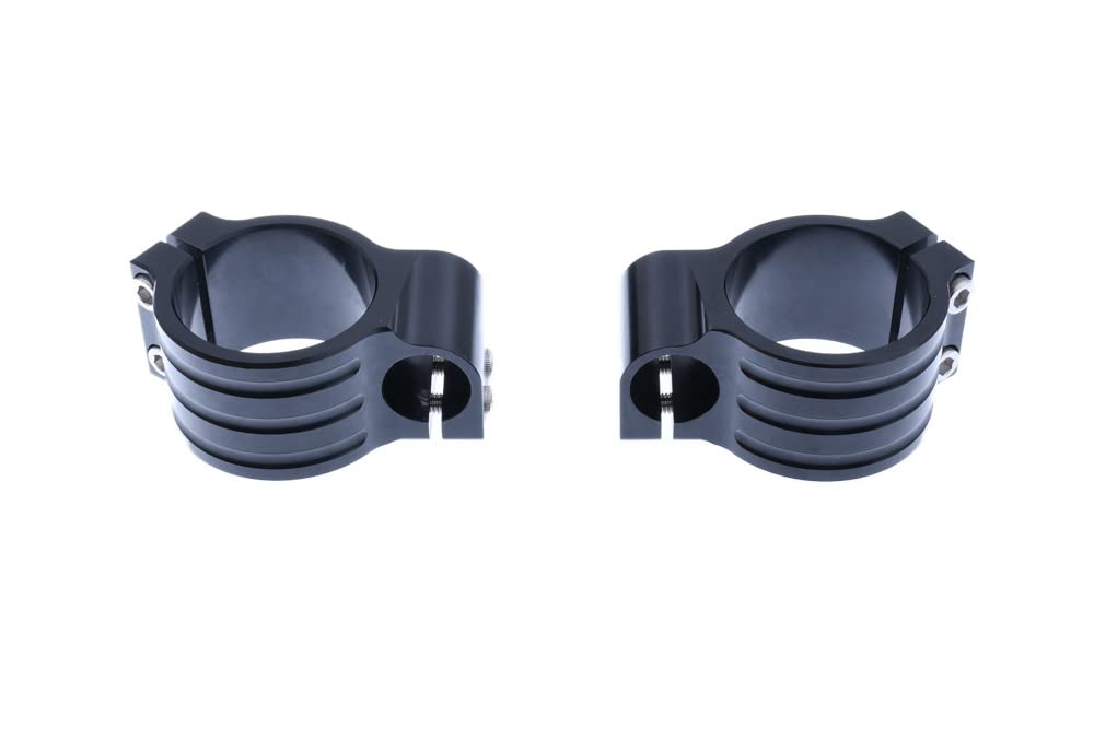 avdb-moto Paire de demi-guidons/Bracelets en 46 mm + tubes Compatible avec ZX6R ZX6-R 1998-2002, ZX9R ZX9-R 1998-2003 (TITANE)
