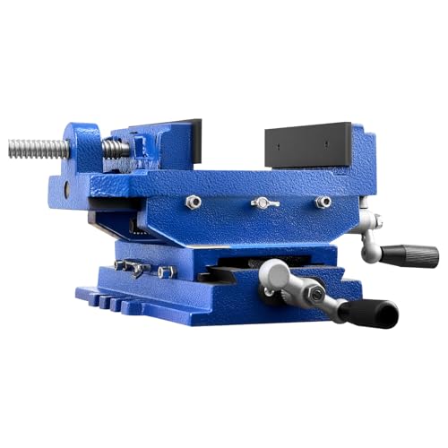 VEVOR Cross Slide Drill Press Vise, 6 Inch Jaw Width, 2 Way X-Y Axis Bench Vise, 5.7 Inch Max Jaw Opening, Heavy Duty Cast Iron, Workbench Vice Clamp, for Woodworking Drilling CNC Milling Machine by VEVOR - Image 3