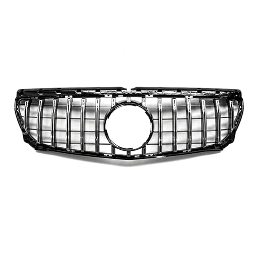Rejilla delantera de malla negra y plata para tuning Mercedes Clase B 2012-2014