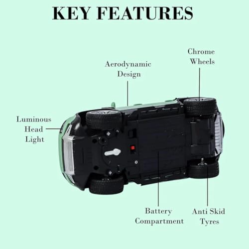 Image of Defender Remote Control Car with Extra Battery and Screw Driver for Kids |Long Battery Backup RC SUV with LED Lights & Smoke Effect | USB Rechargeable Toy Vehicle for Boys & Girls