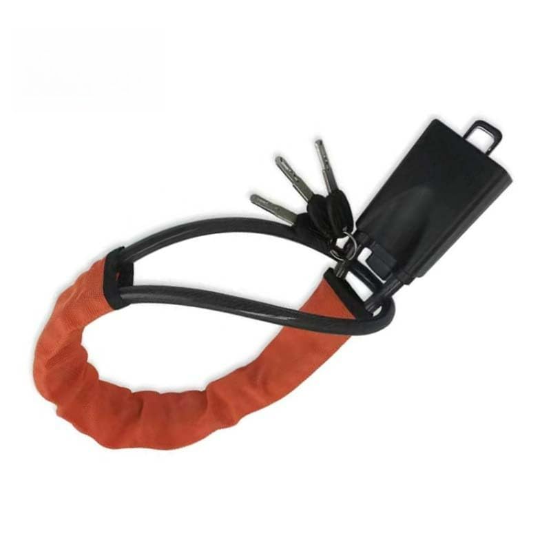 Antirrobo Coche Apto para cerradura de volante coche, furgoneta, camión, SUV, dispositivo antirrobo con 3 llaves, fácil bloquear o desbloquear, 1 Juego(Orange)