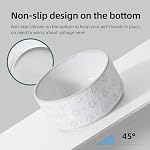 6.1" Elevated Dog Bowls Ceramic Raised Dog Bowl with Non-Slip Stand (Acacia Wood) Two Height Options, Dog Food & Water Bowl for Small & Medium Breed Dogs - 3.4 Cups 27 oz - Image 4