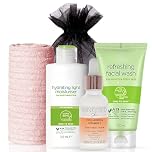 Face Wash & Moisturiser Skincare Set | Inspired by Popular UK Skincare Brand | Skin Firming Serum & Hydrating Care | Skin Gifts & Sets for Women (Pink)