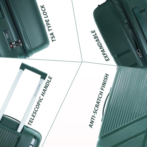 Image of AMERICAN TRAVELLER Poineer Trolley Bags | 8 Disc Wheels | Large Polypropylene Hardshell, Expandable, 8 Disc Wheels, TSA Type Lock