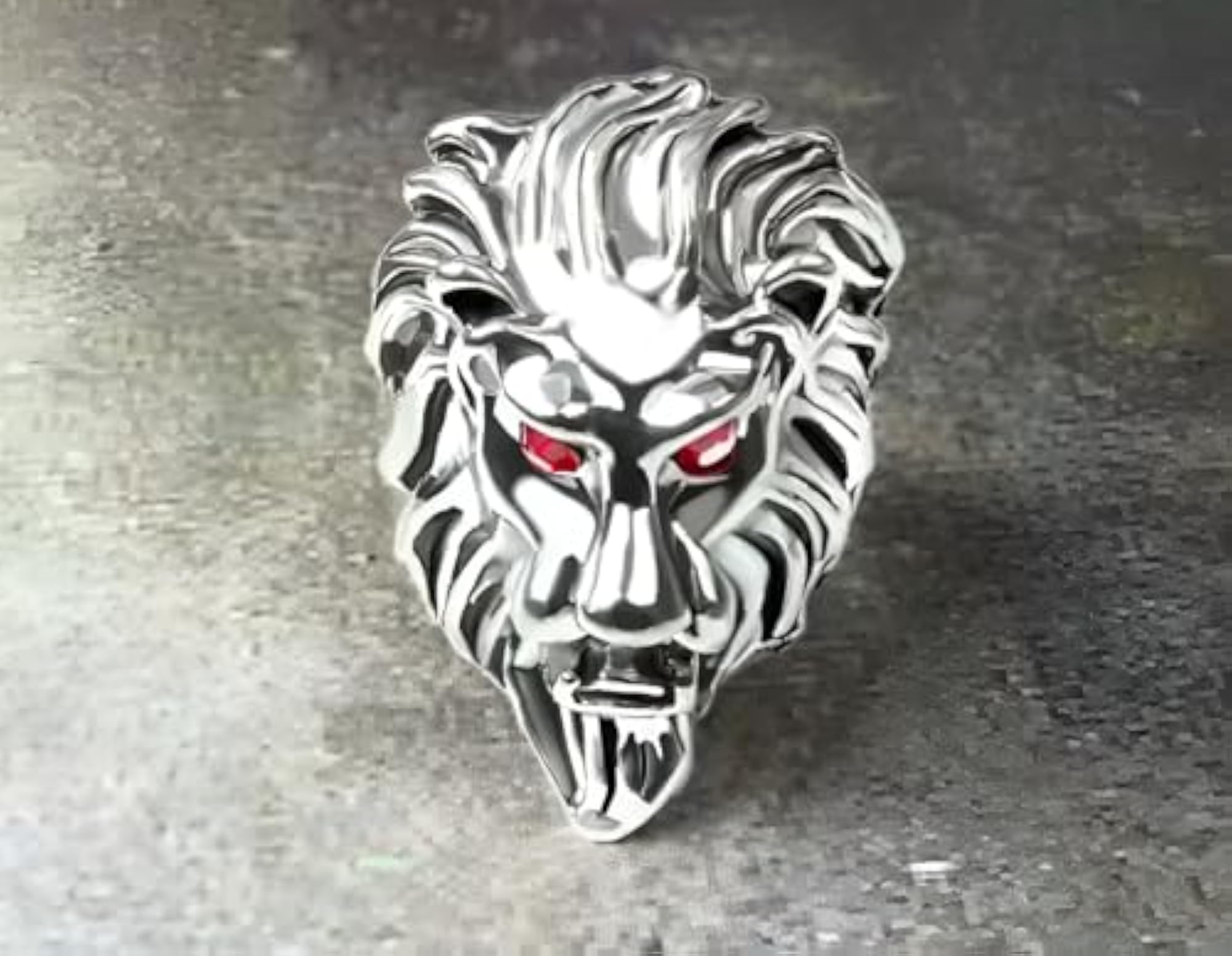 Men's Silver Plated Lion Ring, All-Purpose