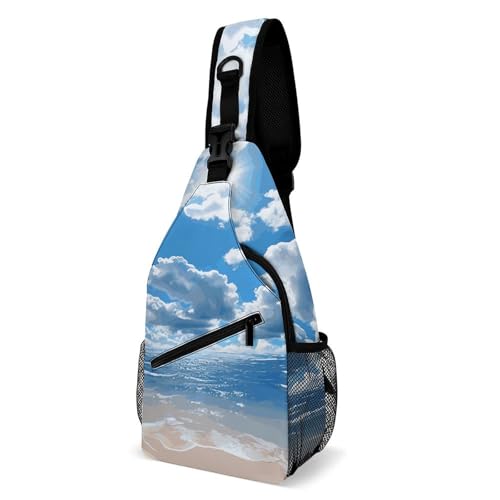 Mochila Sling Bag Crossbody Casual Azul miniatura 1